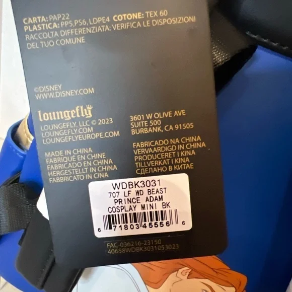 Loungefly Disney Prince Adam from Beauty and the Beast backpack - Picture 7 of 9